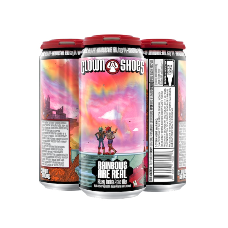 Clown Shoes Rainbows Are Real 16oz 4-Pack Can