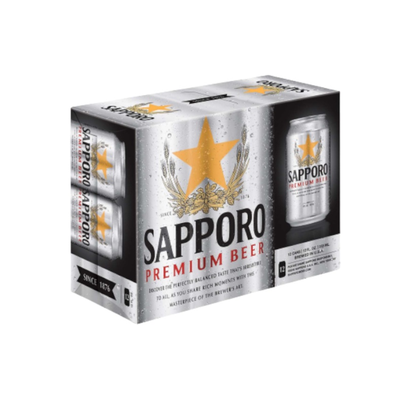 Sapporo Premium 12oz 12-Pack Can