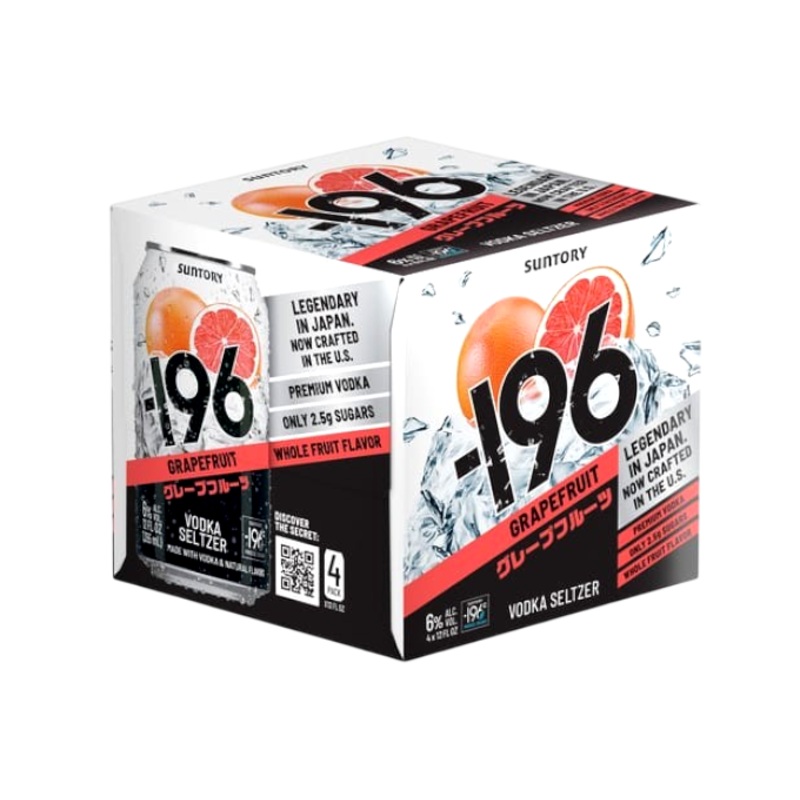 Suntory 196 Grapefruit 12oz 4-Pack Can