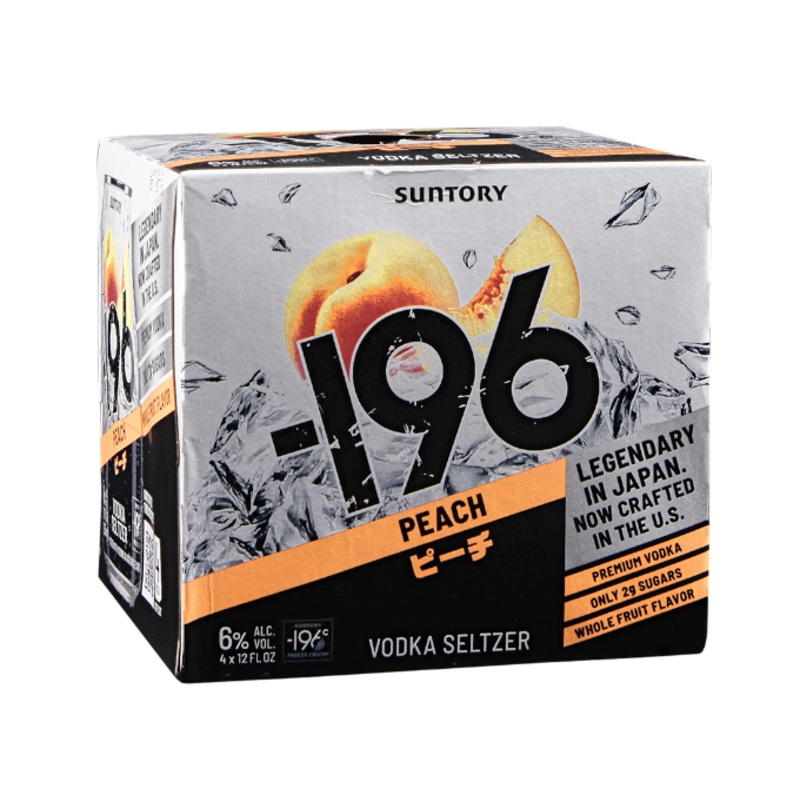 Suntory 196 Peach 12oz 4-Pack Can