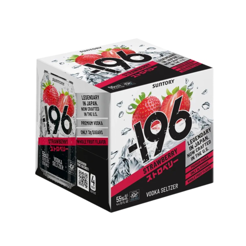 Suntory 196 Strawberry 12oz 4-Pack Can