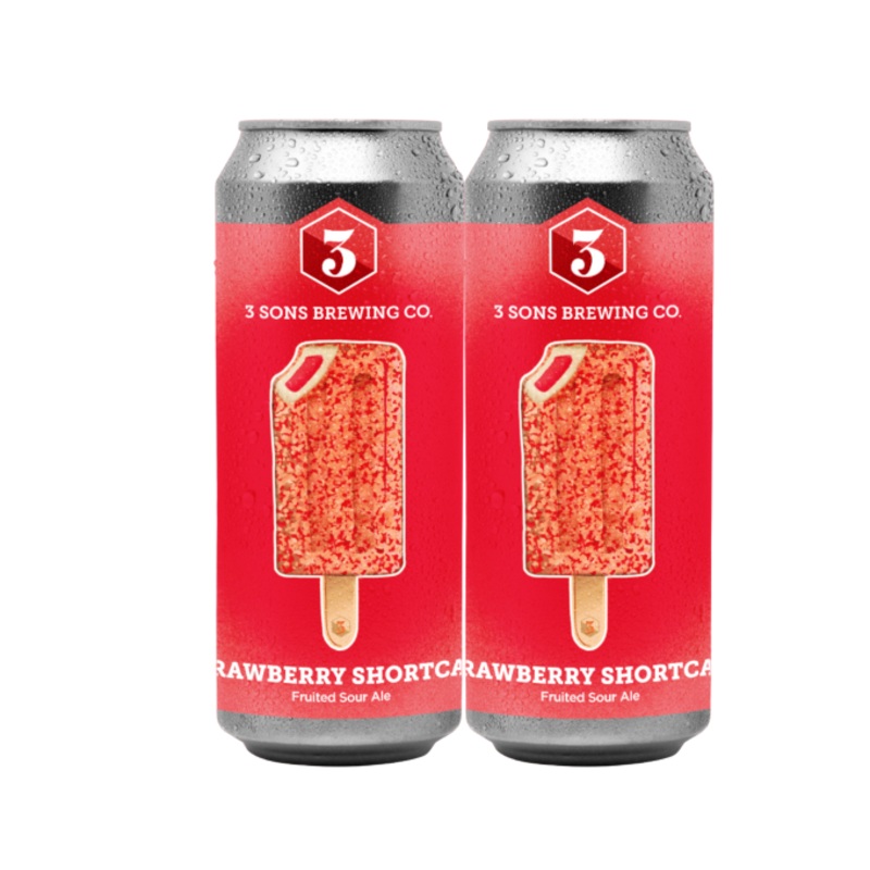 Three Sons Strawberry Shortcake 16oz 4-Pack Can