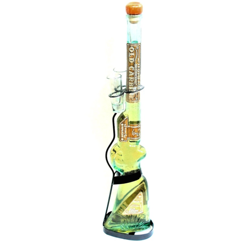 Old Carbine Reposado Rifle with 2 shot glasses Tequila