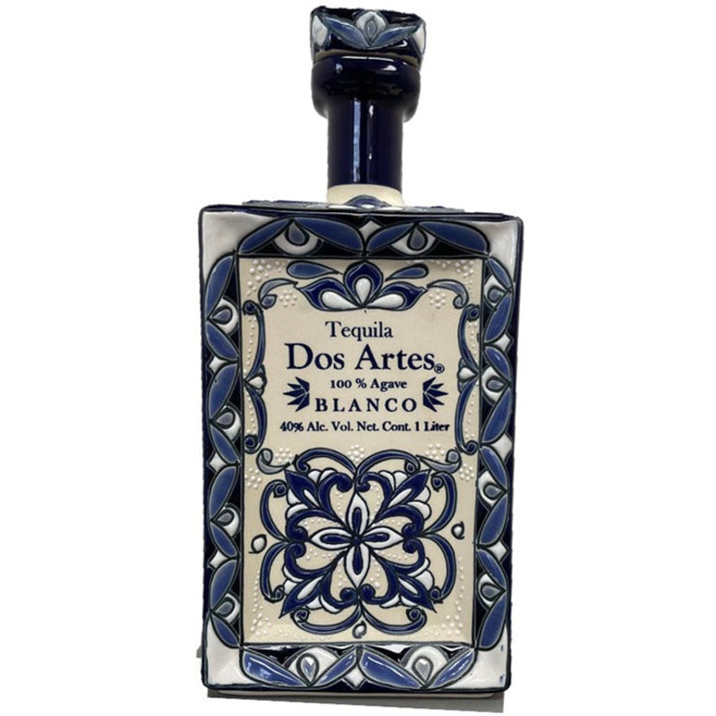 Dos Artes Blanco 1L Tequila Hand Painted