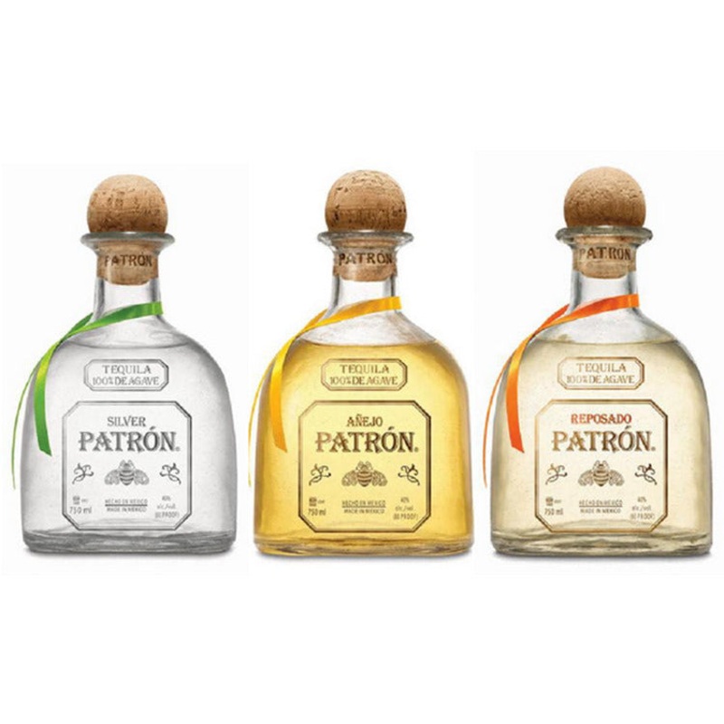 Patron Tequila Trio Bundle: Blanco, Reposado & Anejo