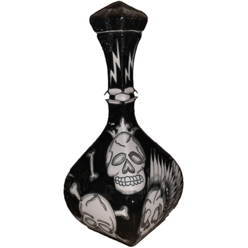 Dulce Amargura Day of the Dead Reposado Tequila 1L Black Skull Decanter