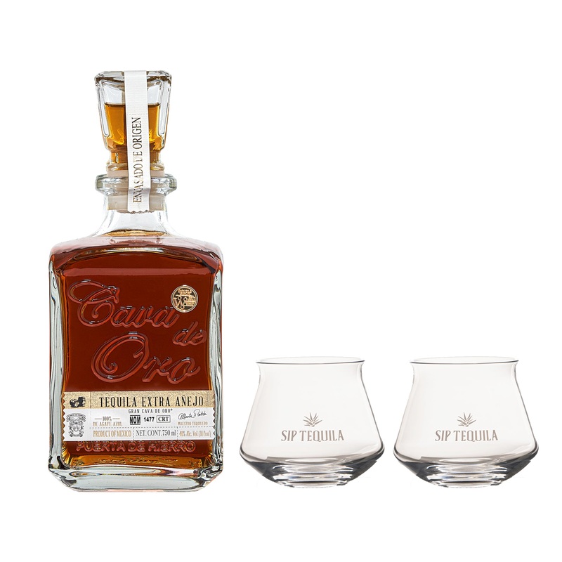Cava de Oro Extra Aejo w/Tasting Glasses
