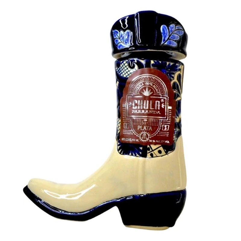 Chula Parranda Tequila Plata Ceramic Boot 750ml