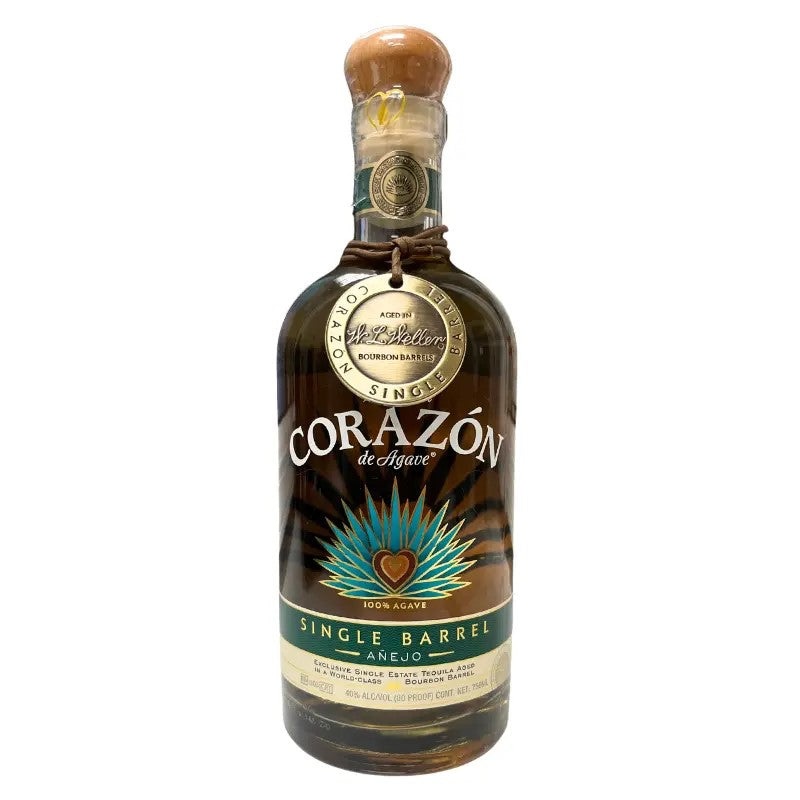 Corazn Single Barrel Aejo Tequila Aged in "W.L. Weller" Barrel 750ML