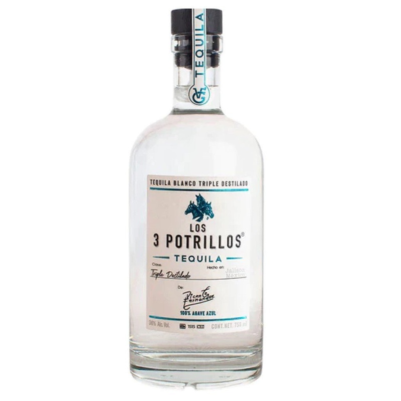 Los 3 Potrillos Blanco Tequila De Vicente Fernndez 750ML