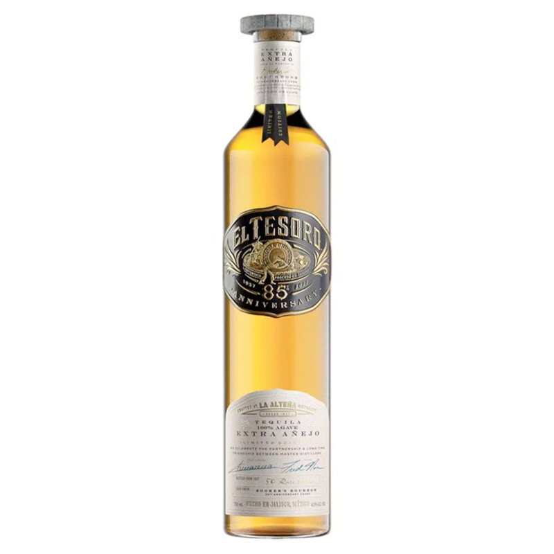 El Tesoro 85th Anniversary Extra Anejo Tequila Booker's Bourbon Barrel Matured