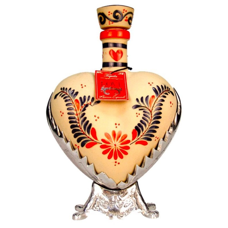 Grand Love Ceramic Red Heart Extra Anejo 1.75L