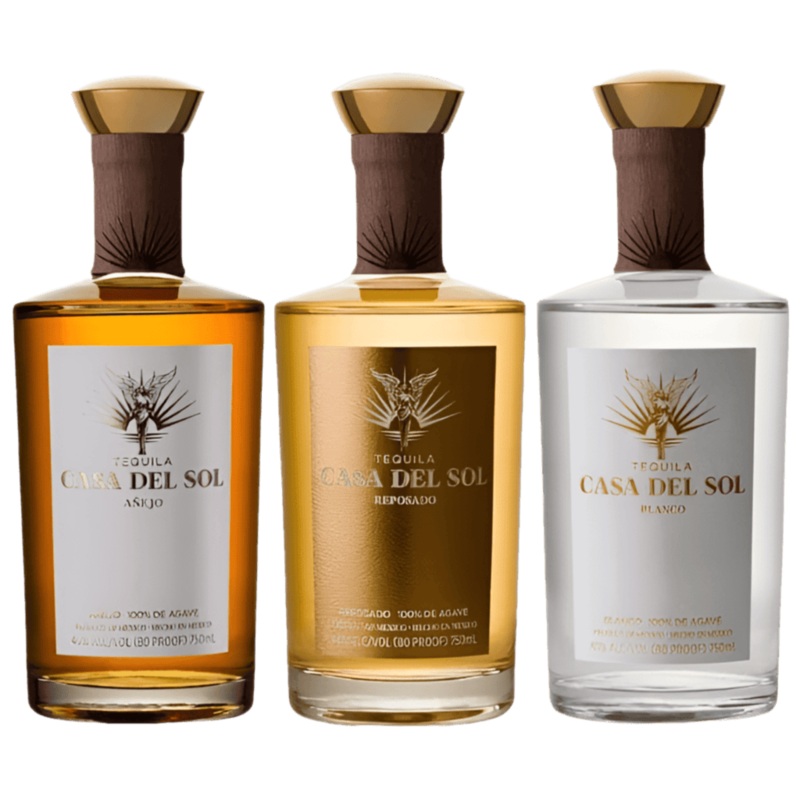 Casa Del Sol Blanco, Reposado, Anejo Tequila Bundle 3 X 750ML