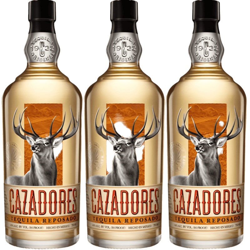 Cazadores Reposado Tequila 3 Bottles Bundle