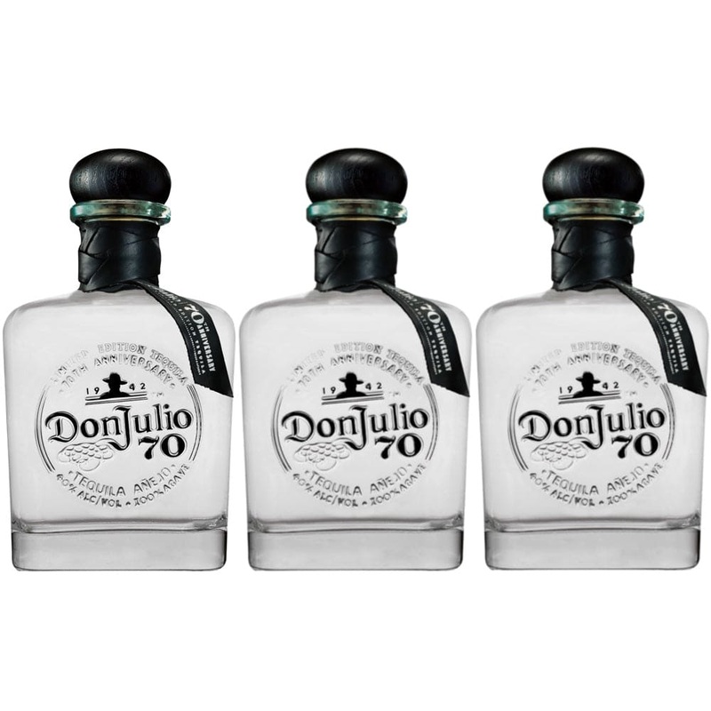 Don Julio 70 Aejo Claro Tequila 3 Bottles Bundle