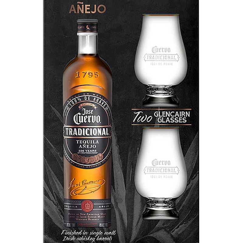 Jose Cuervo Tradicional Anejo + Two Glencairn Glasses