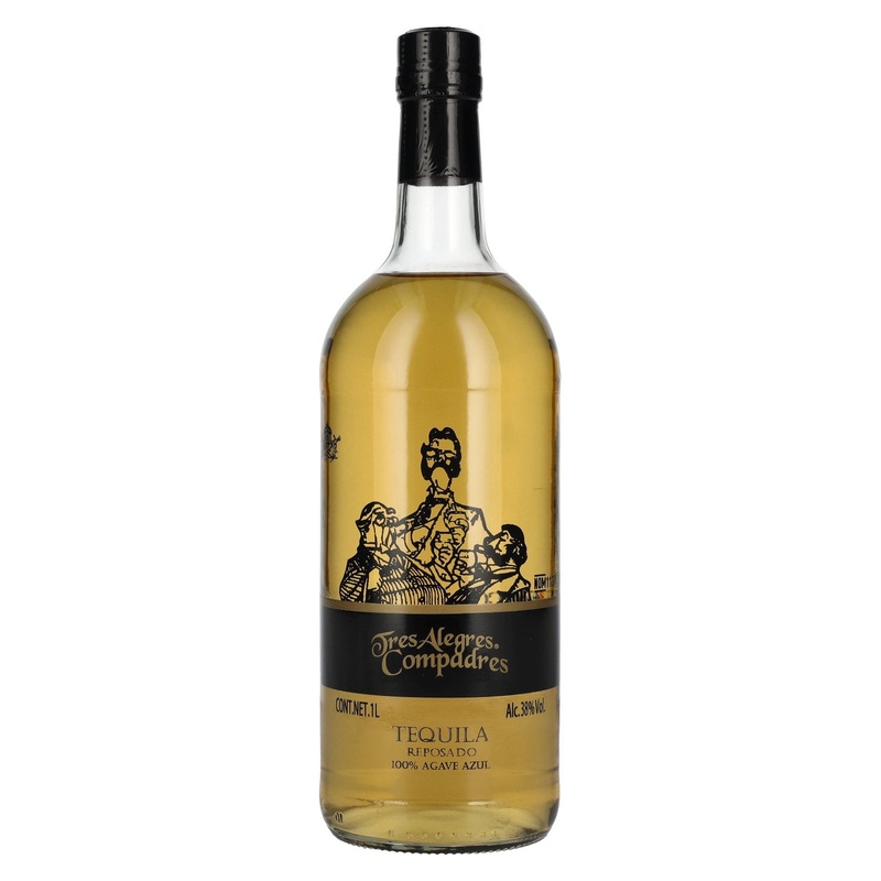 La Cofradia Tres Alegres Compadres Tequila Reposado 100% de Agave 38% Vol. 1l