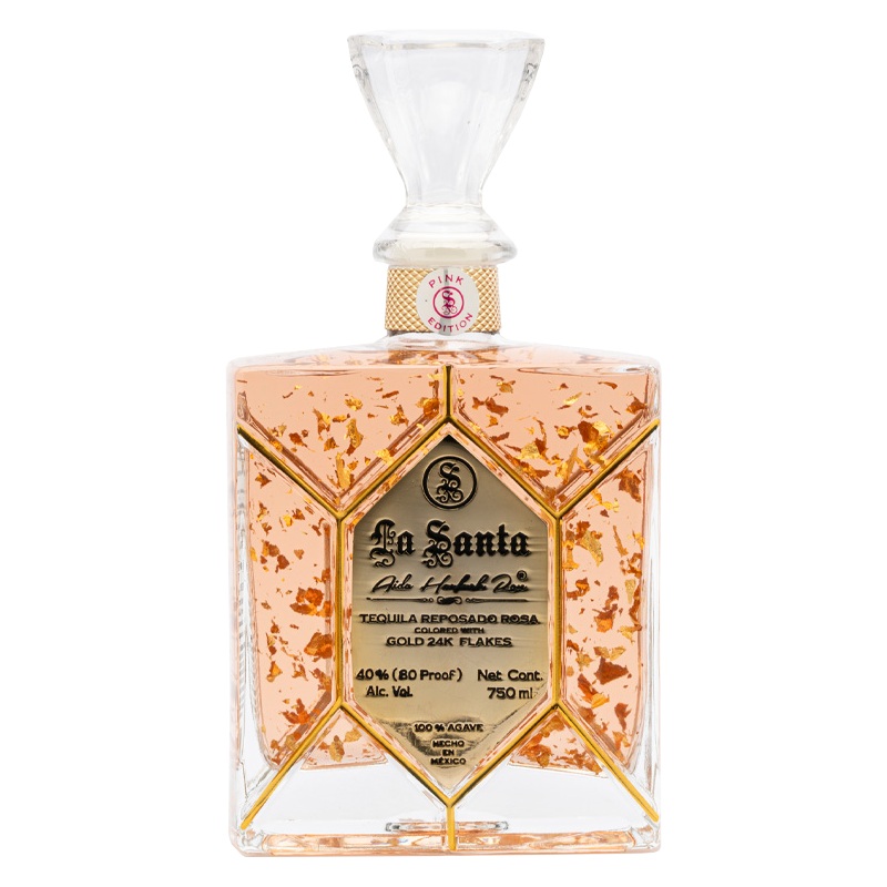 Tequila La Santa Reposado Rosa (Pink) Gold 24K