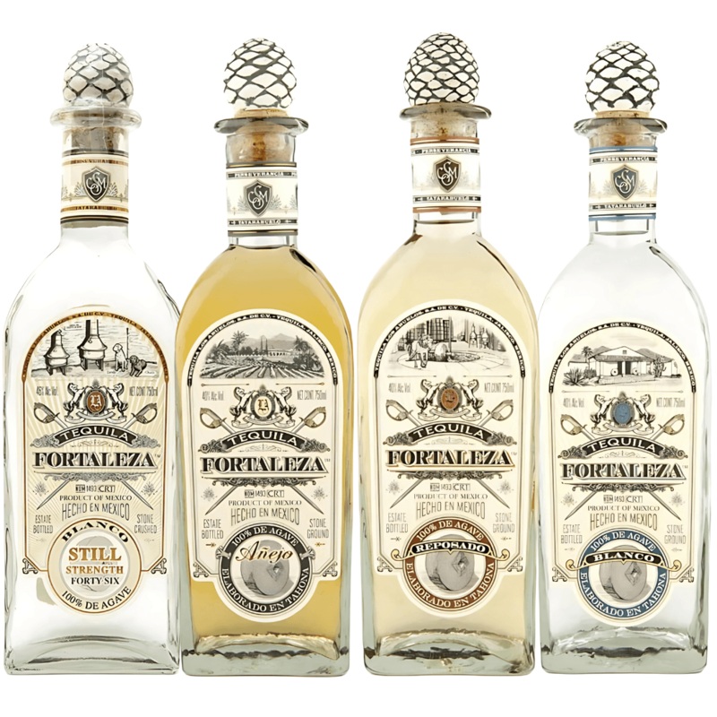 Fortaleza Master Tequila Bundle: Aejo, Reposado, Blanco, and Blanco Still Strength