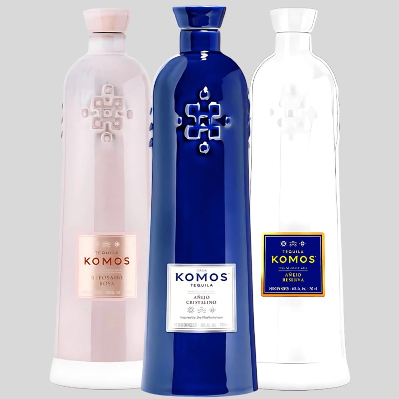 Komos Prestige Pack Bundle: Aejo Cristalino, Aejo Reserva & Reposado Rosa