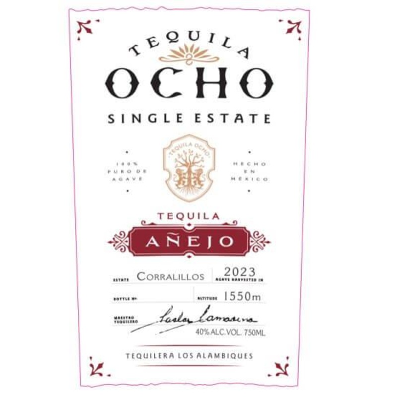 Tequila Ocho Aejo Single Estate Corralillos 2023