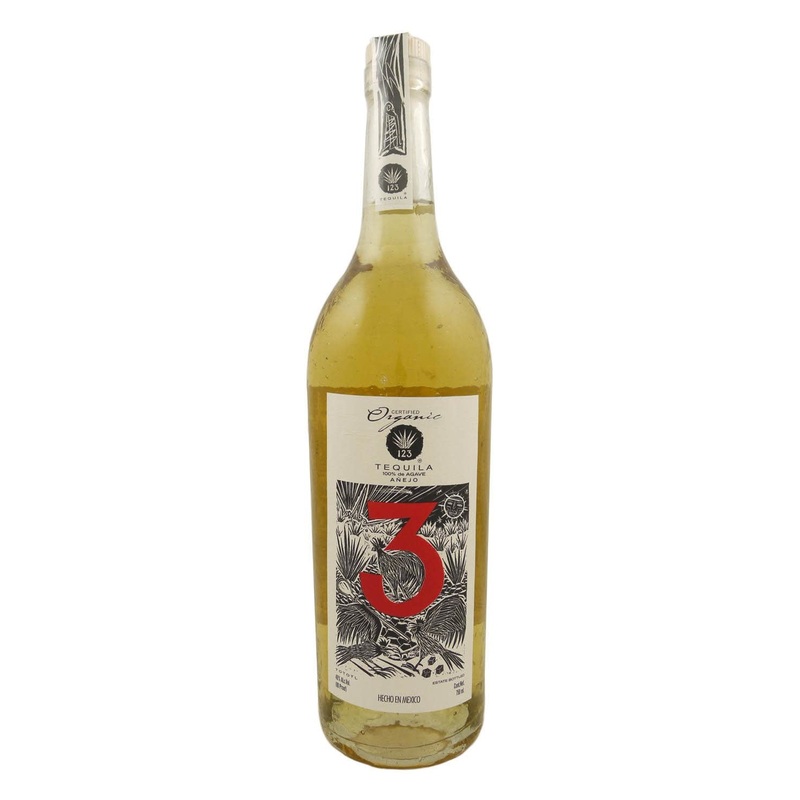 123 Organic Tequila Aejo 750 ML