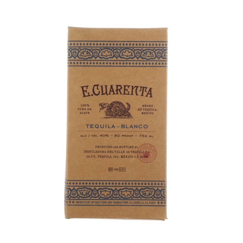 E CUARENTA TEQUILA BLANCO 80