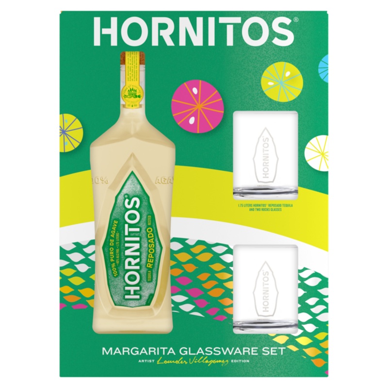 HORNITOS TEQ REP 80 W/2RCK GL TRAY