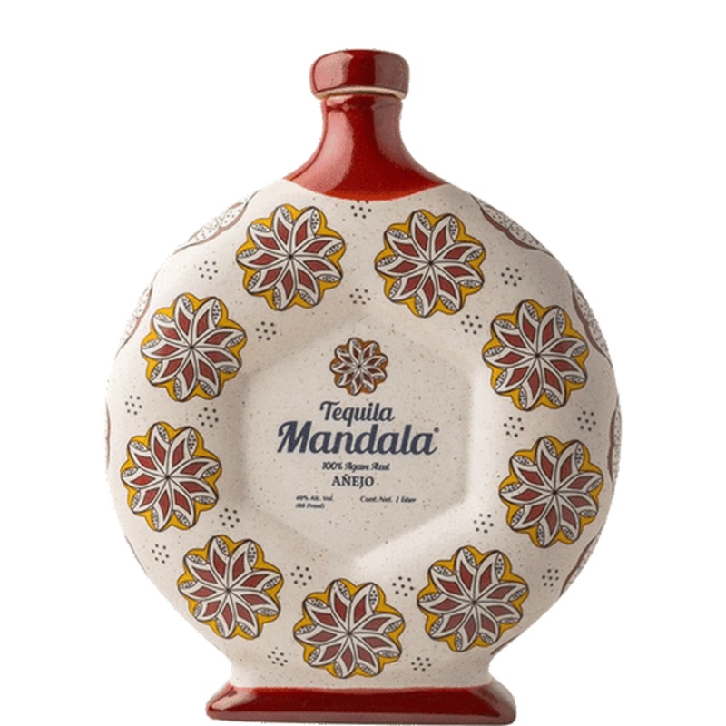 Mandala Anejo Tequila Ceramic Bottle
