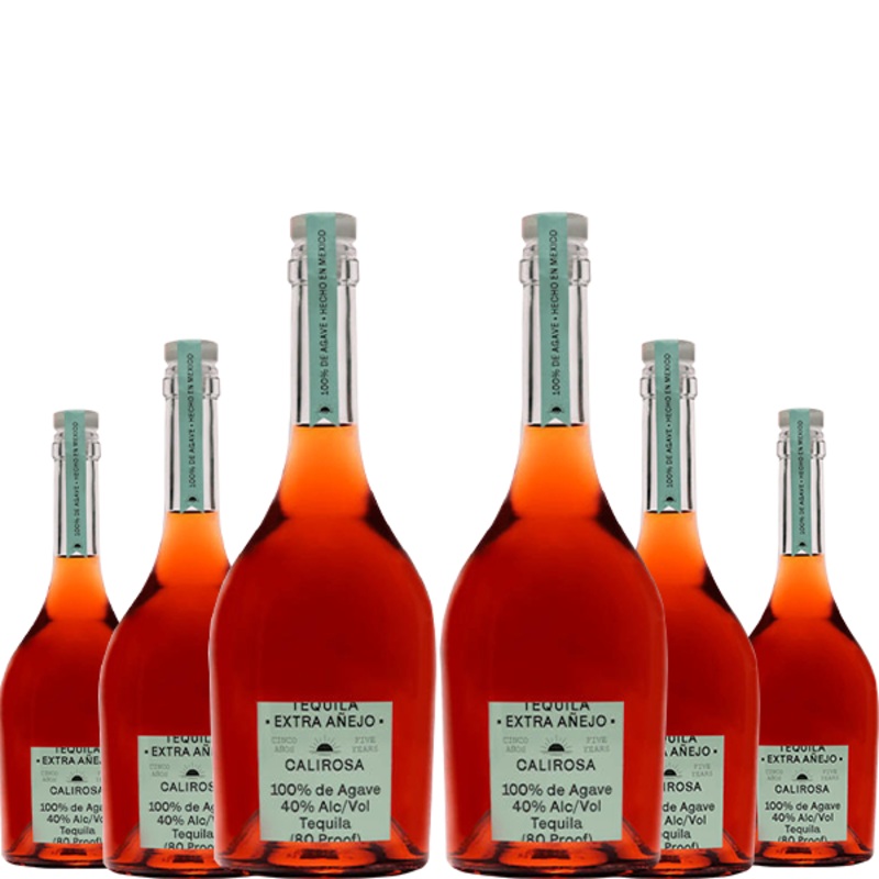 Calirosa Extra Anejo 5 Year Old Tequila 750ml - 6 Pack