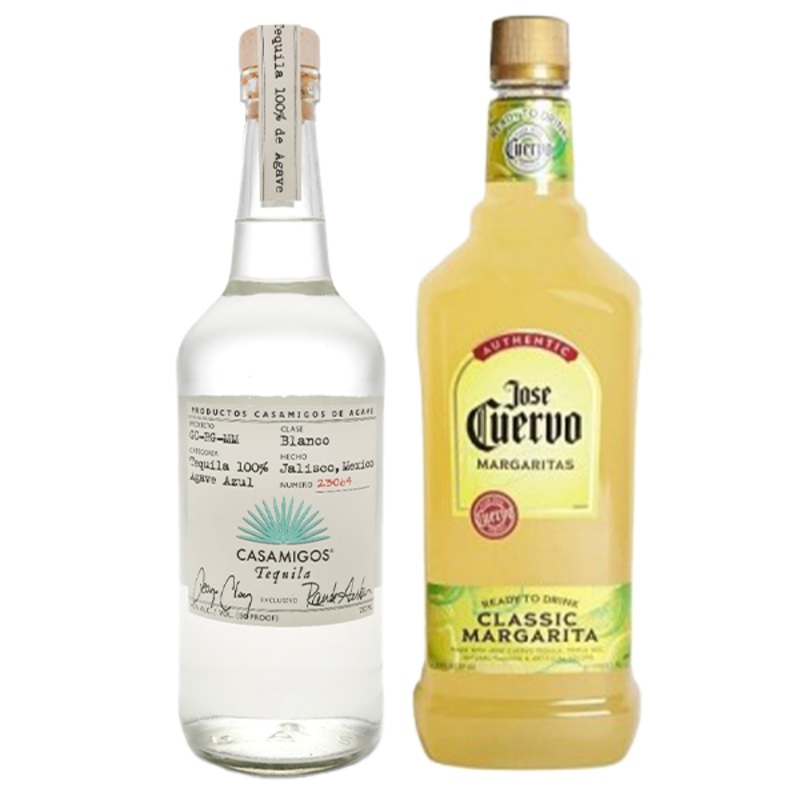 Casamigos Tequila Blanco and Jose Cuervo Margarita Mix Bundle