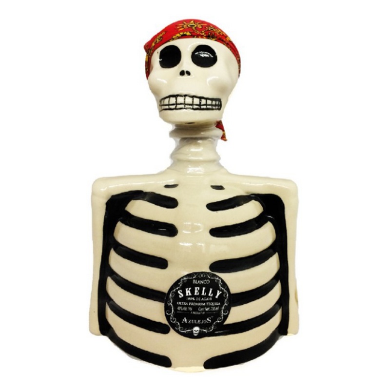 Los Azulejos Skelly Blanco Tequila - 750ml