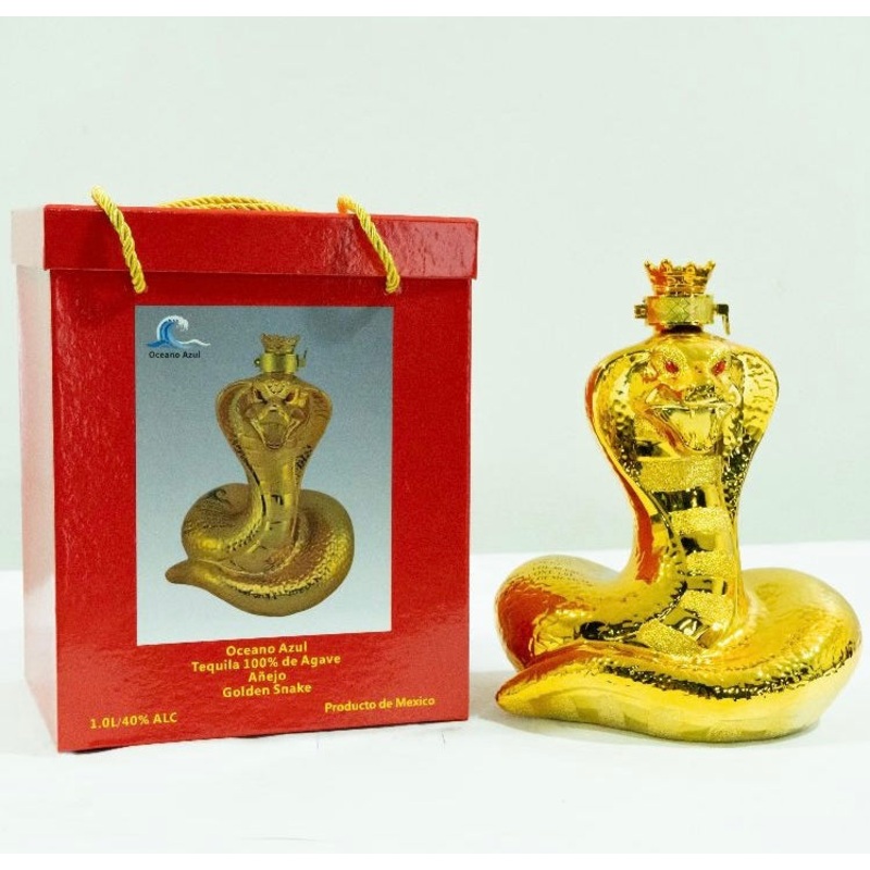 Oceano Azul Golden Snake Anejo Tequila 1L