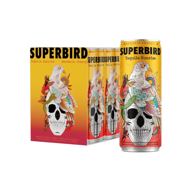 SUPERBIRD Mandarin Cherry Tequila Sunrise 4PK