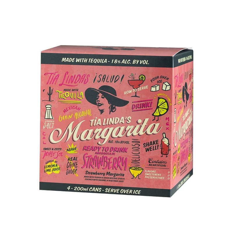 TIA LINDA'S Strawberry Margarita 4 Pack