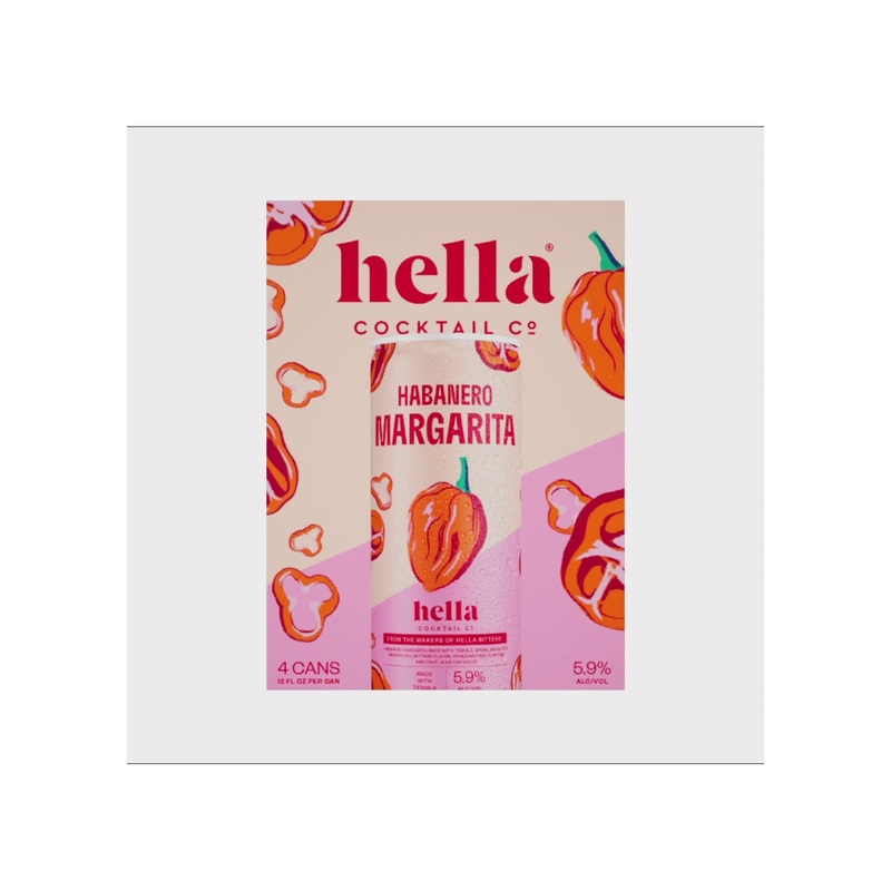 HELLA COCKTAIL CO. Habanero Margarita 4 Pack