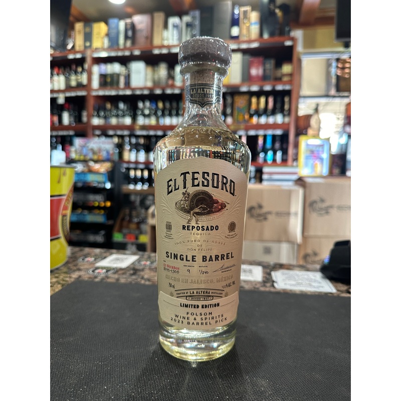 2023 El Tesoro Limited Eddition Folsom Wine & Spirits Single Barrel Store Pick Reposado Tequila 750ml
