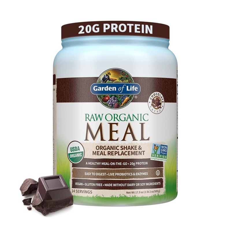 Buy Garden of Life RAW Organic Meal Shake - Chocolate Cacao 17.9 oz | Meal Replacement