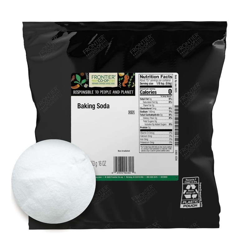 Frontier Natural Products Powdered Baking Soda 16 oz - Premium Baking & Cleaning Essential