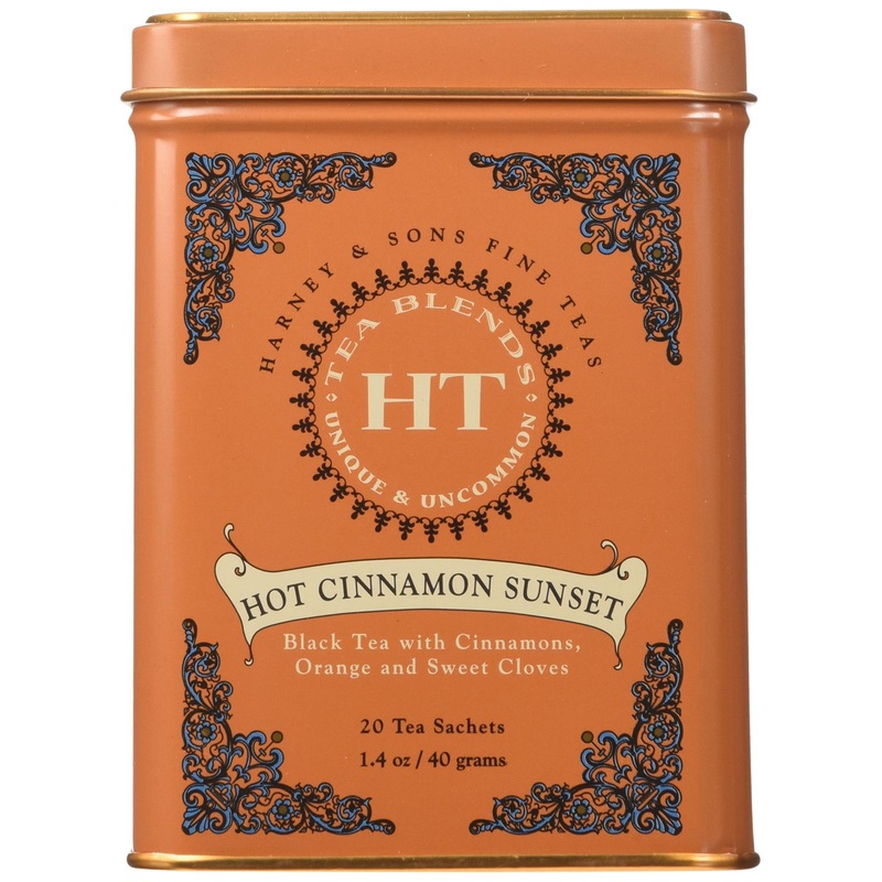 Harney & Sons Hot Cinnamon Sunset Tea - 20 Sachets (1.4 oz) | Premium Cinnamon Blend