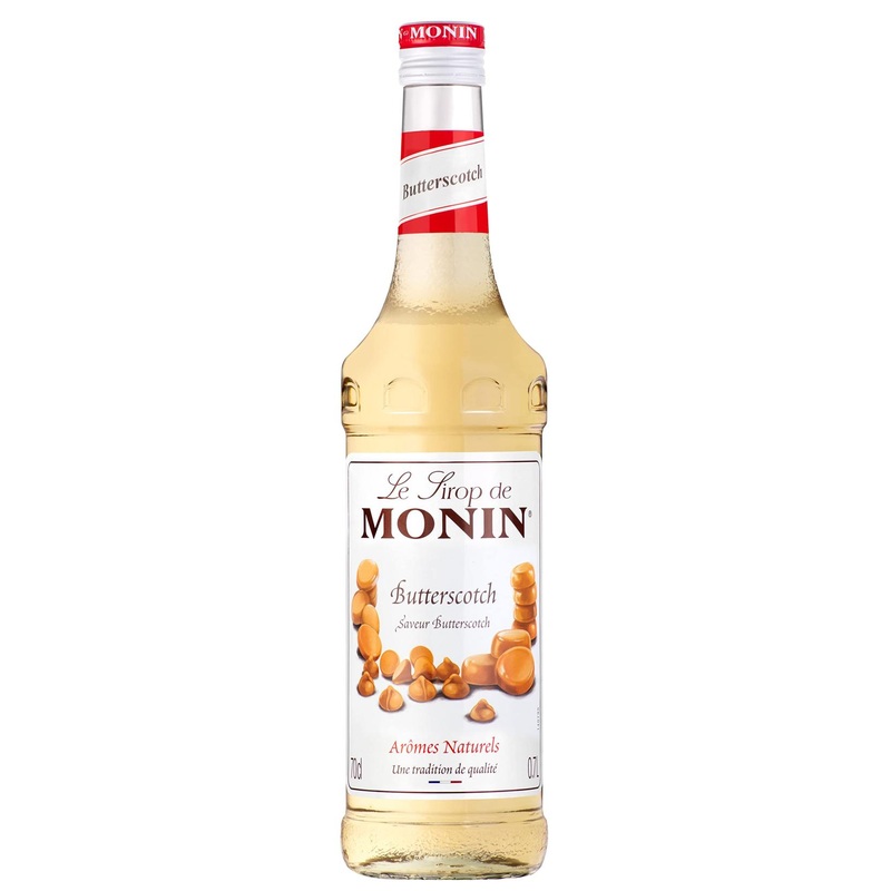 MONIN Premium Butterscotch Syrup 700ml - Vegan-Friendly, Allergen-Free, 100% Natural - Ideal for Cocktails and Mocktails