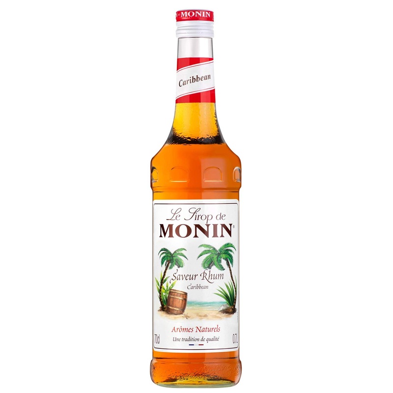 MONIN Premium Caribbean Syrup 700ml - Vegan-Friendly, Allergen-Free, 100% Natural Flavours - Ideal for Cocktails and Mocktails