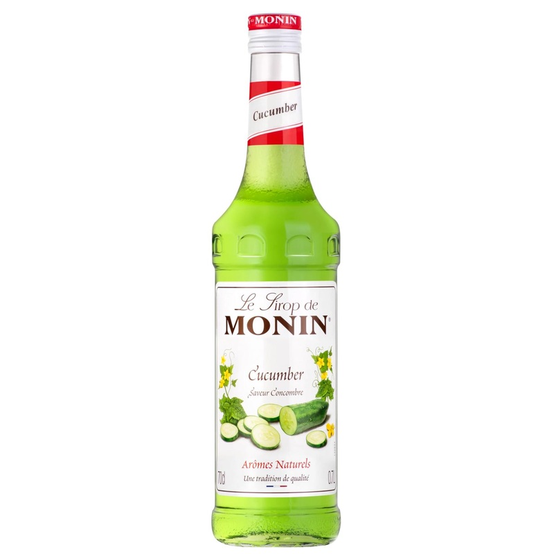 MONIN Premium Cucumber Syrup 700ml for Cocktails and Mocktails - Vegan-Friendly and Allergen-Free | 100% Natural Flavours - Pack of 1
