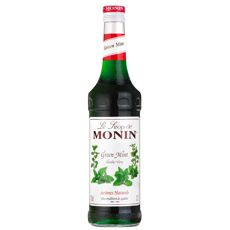 MONIN Premium Green Mint Syrup 700ml for Cocktails and Mocktails - Vegan-Friendly & Allergen-Free