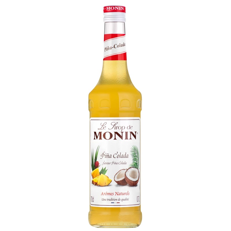 MONIN Premium Pina Colada Syrup 700ml - Vegan-Friendly, Allergen-Free, 100% Natural Flavours - Ideal for Cocktails, Mocktails, Pi a Coladas - Pack of 1