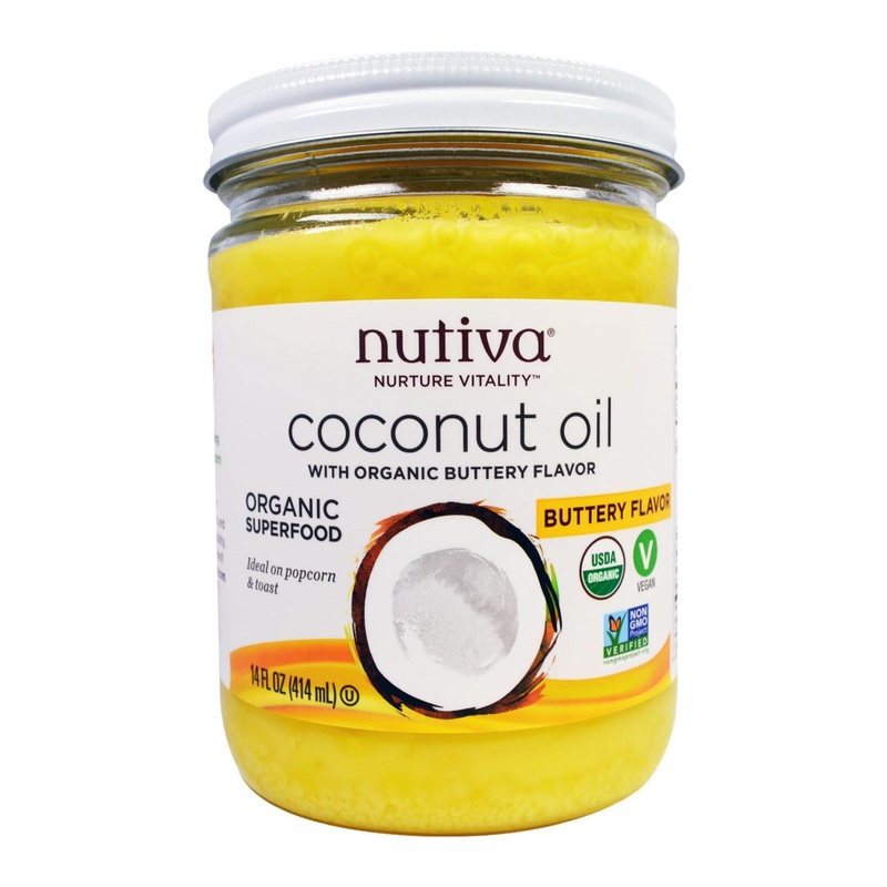 Nutiva Organic Coconut Oil - Butter Flavor, 14 fl oz | Premium Cooking & Baking Oil