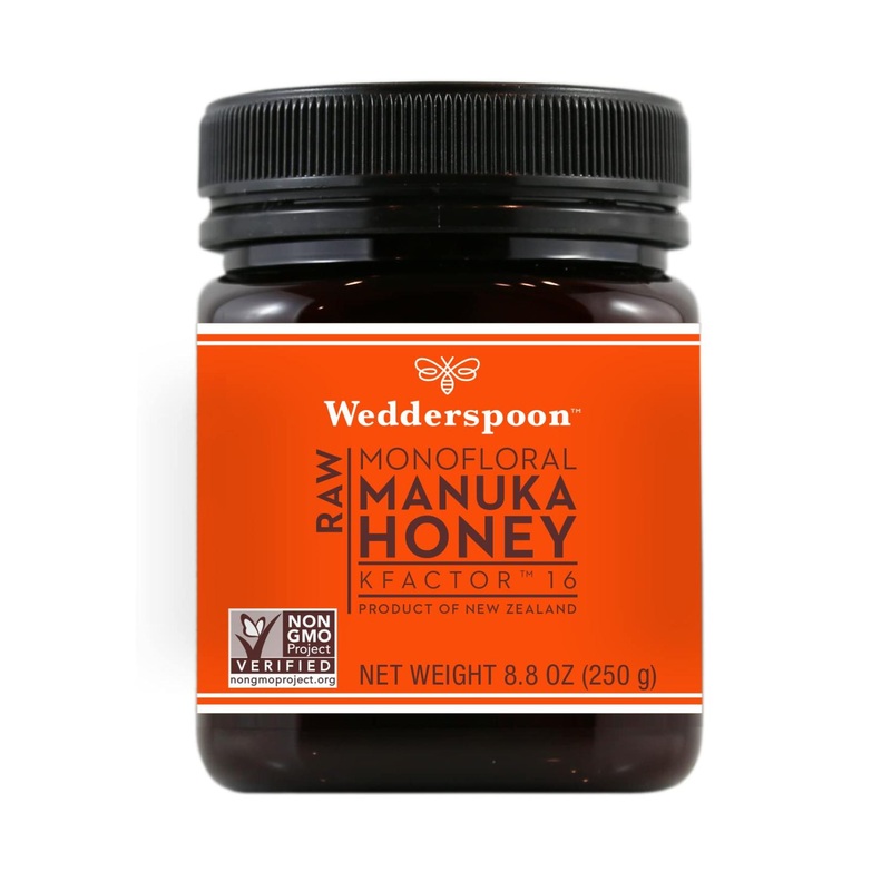 Wedderspoon Raw Monofloral Manuka Honey KFactor 16 - 8.8 oz (250g) | Premium Natural Sweetener