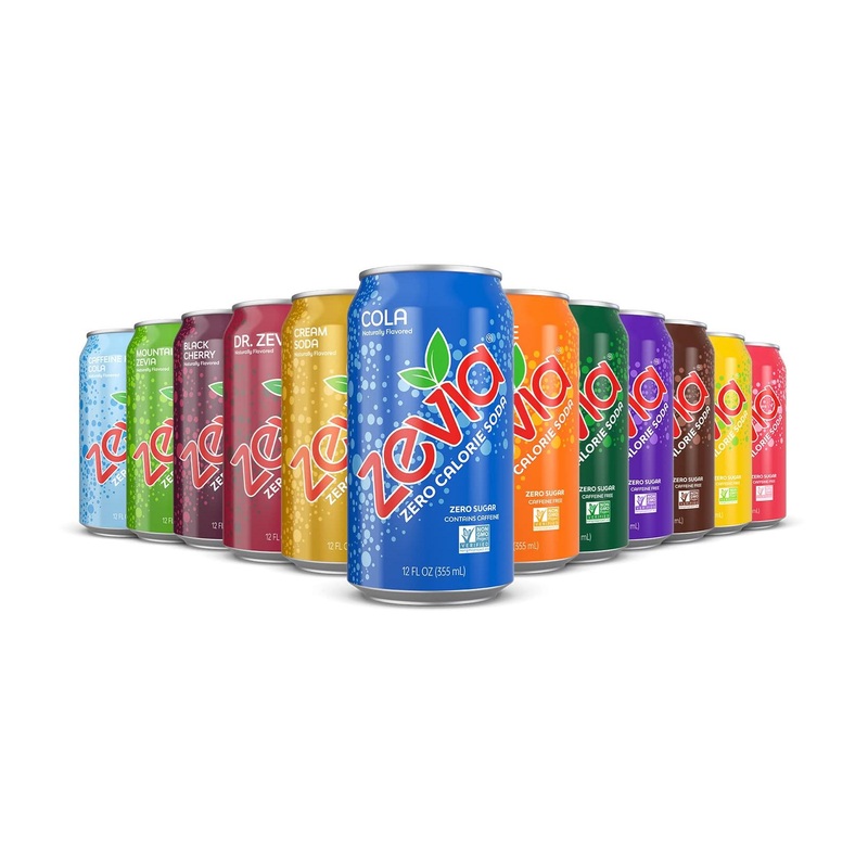 Zevia Zero Calorie Soda Rainbow Variety Pack - 24 Pack of 12 oz Cans